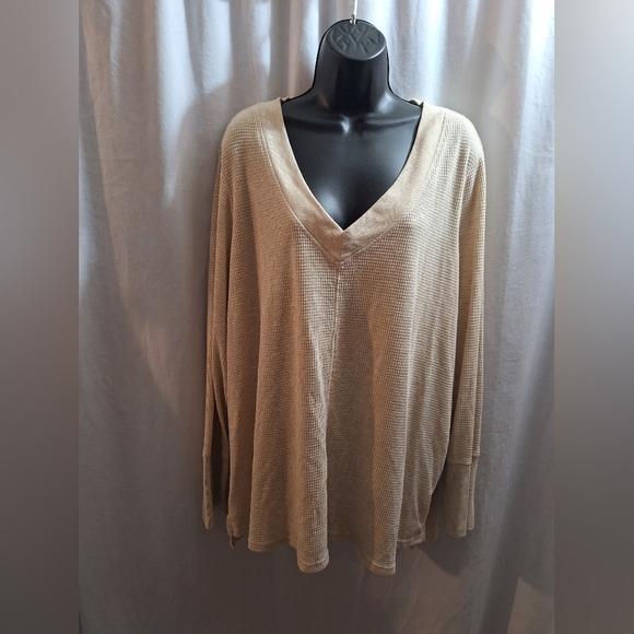 Terra & sky waffle knit thermal shirt size 3X - Picture 1 of 6